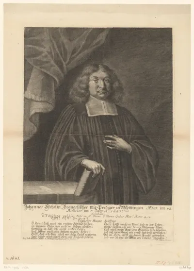 Portret van Johannes Stehelin op 42-jarige leeftijd