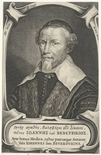 Portret van Johannes van Beverwijck, arts en schrijver