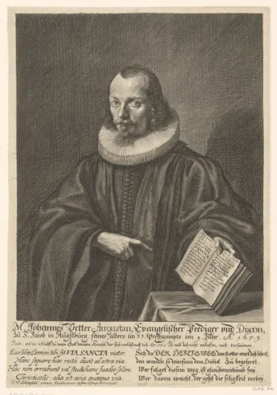 Portret van Johannes Vetter op 33-jarige leeftijd