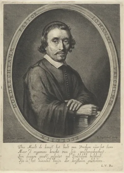Portret van Johannes Vrechemius naar rechts