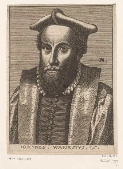 Portret van Johannes Wamesius