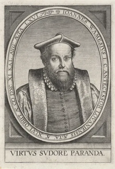 Portret van Johannes Wamesius op 46-jarige leeftijd