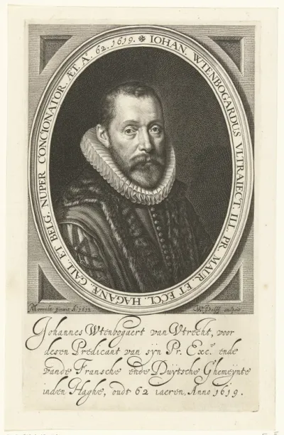 Portret van Johannes Wtenbogaert op 62-jarige leeftijd