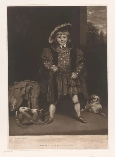Portret van John Crewe als kind