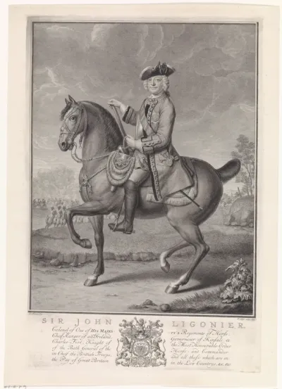 Portret van John Ligonier te paard