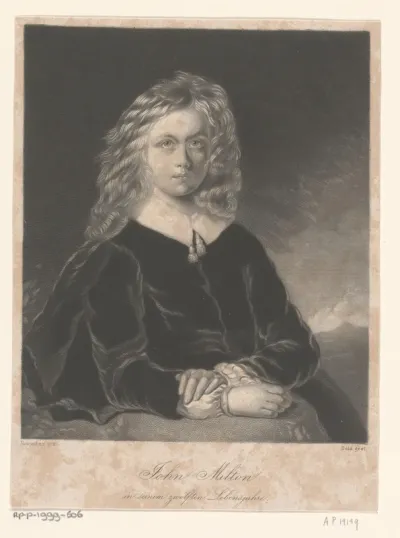 Portret van John Milton op twaalfjarige leeftijd