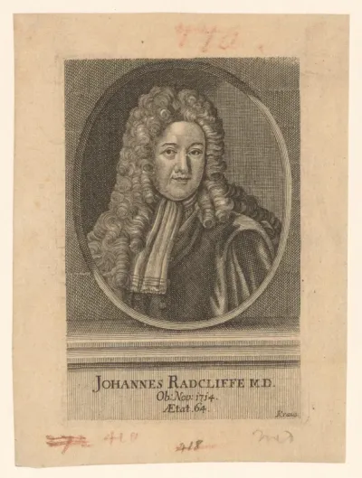 Portret van John Radcliffe op 64-jarige leeftijd