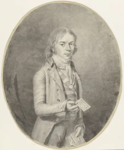Portret van jongeman met brief (M. van den Bos?)