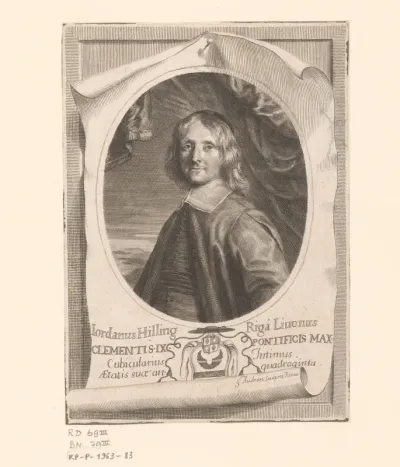Portret van Jordanus Hilling op 40-jarige leeftijd