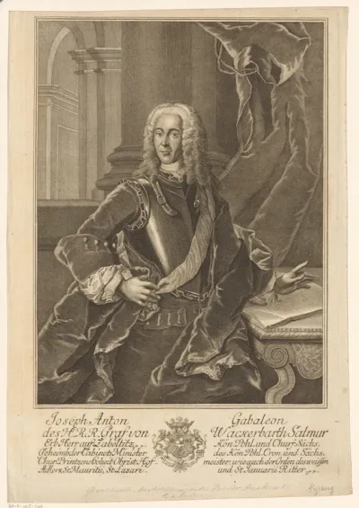 Portret van Joseph Anton Gabaleon, Graf von Wackerbarth-Salmour