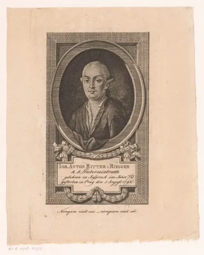 Portret van Joseph Anton Stephan Riegger