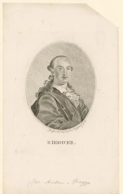Portret van Joseph Anton Stephan Riegger
