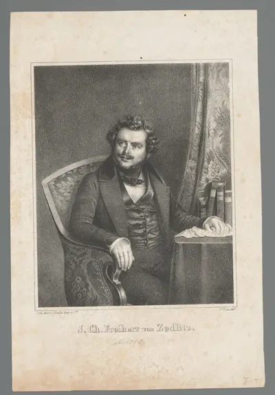 Portret van Joseph Christian von Zedlitz