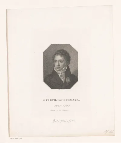 Portret van Joseph, Freiherr von Hormayr