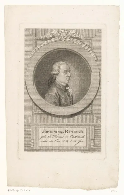 Portret van Joseph Friedrich von Retzer
