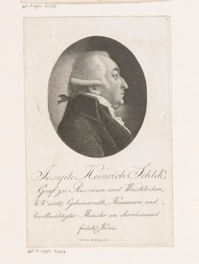 Portret van Joseph Heinrich, Graf von Schlick zu Bassano und Weißkirchen