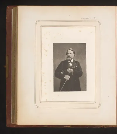 Portret van Joseph Joachim met viool