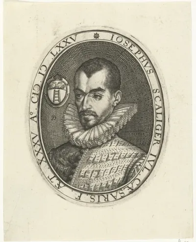 Portret van Josephus Scaliger op 35-jarige leeftijd
