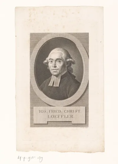 Portret van Josias Friedrich Christian Löffler