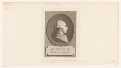 Portret van Jozef II in een medaillon