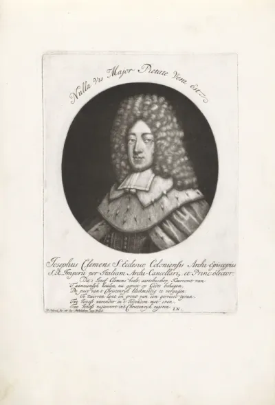 Portret van Jozef Klemens, keurvorst en aartsbisschop van Keulen
