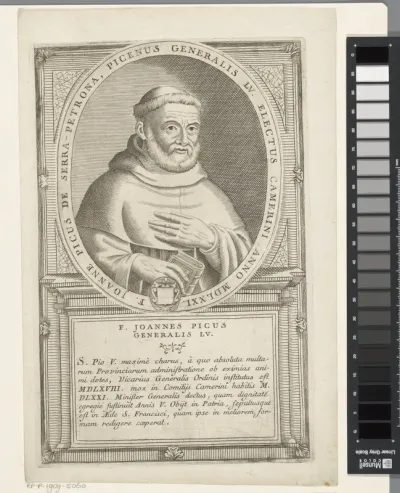 Portret van Juan Pico, 55ste Minister Generaal van de franciscaner orde