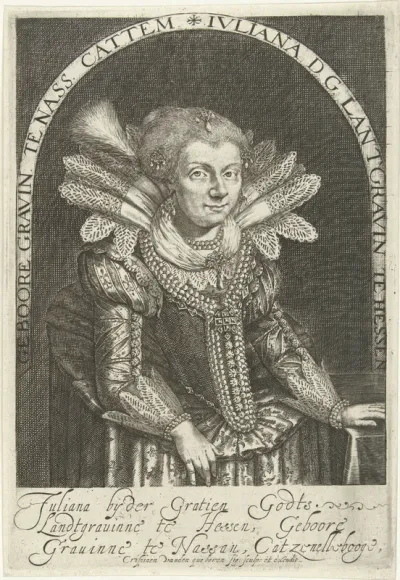 Portret van Juliana, gravin van Nassau-Siegen