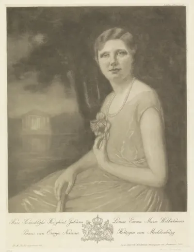 Portret van Juliana, koningin der Nederlanden