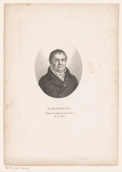 Portret van Julien Pierre Jean Hardouin