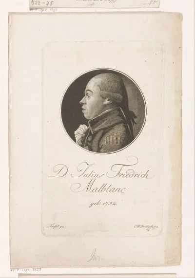 Portret van Julius Friedrich Malblanc