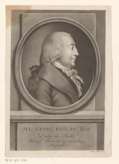 Portret van Julius Georg Paul Du Roi