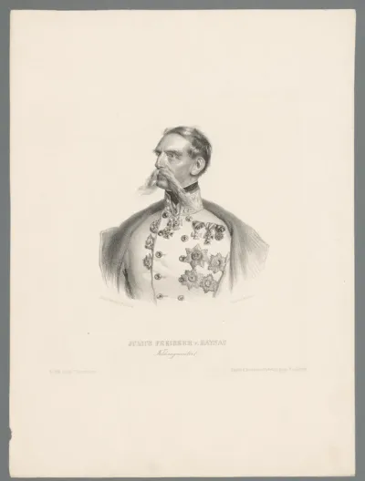 Portret van Julius Jacob von Haynau