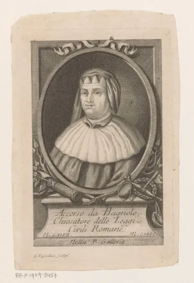 Portret van jurist Accursius