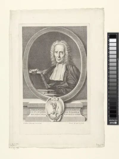 Portret van jurist en bioloog Giuseppe Averani