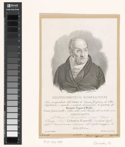 Portret van jurist en filosoof Gian Domenico Romagnosi