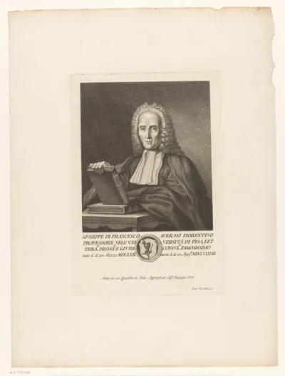 Portret van jurist Giuseppe Averani