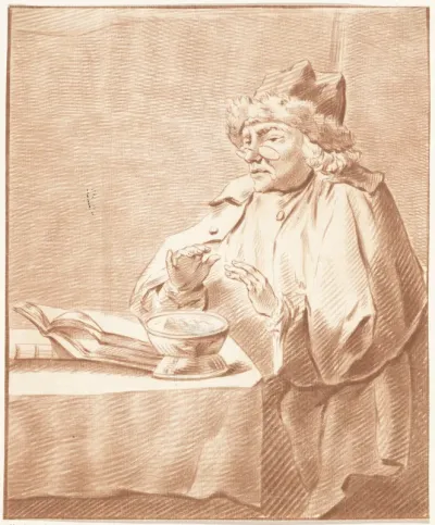 Portret van Jurraan Buttner bij een komfoor