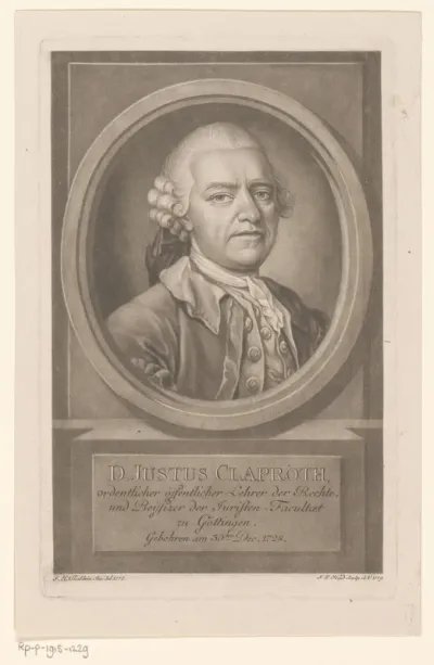 Portret van Justus Claproth