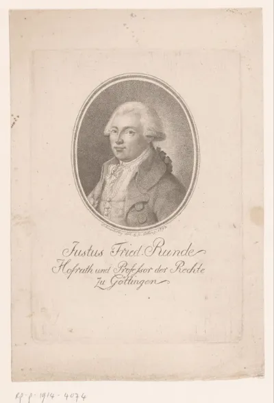 Portret van Justus Friedrich Runde