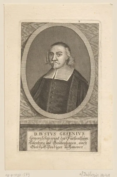Portret van Justus Gesenius