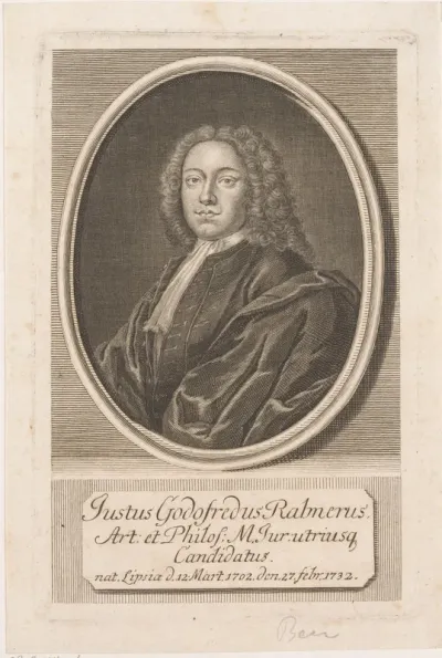 Portret van Justus Gottfried Rabener