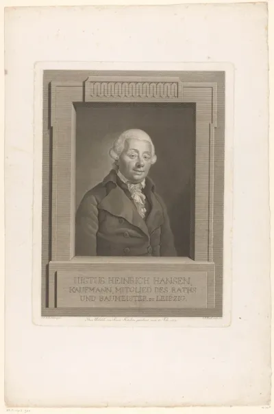 Portret van Justus Heinrich Hansen