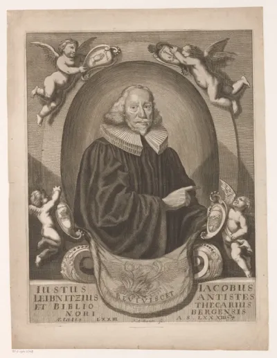 Portret van Justus Jacob Leibnitz