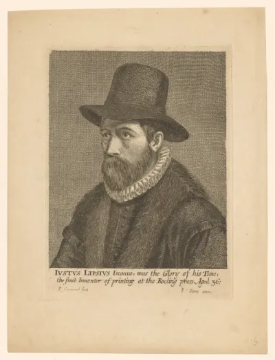 Portret van Justus Lipsius op 36-jarige leeftijd