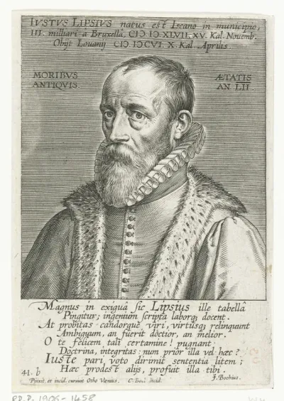 Portret van Justus Lipsius op 52-jarige leeftijd