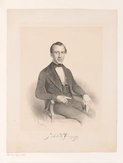 Portret van Justus Rinia Petrus François Gonggrijp