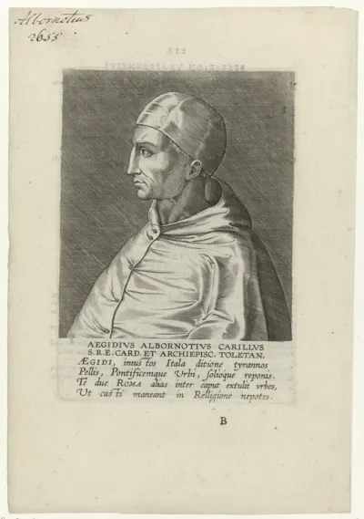 Portret van kardinaal Álvarez Carrillo de Albornoz