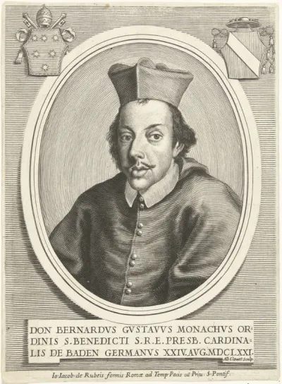Portret van kardinaal Bernhard Gustave von Baden-Durlach
