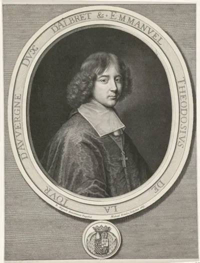 Portret van kardinaal Emmanuel Théodore de la Tour d'Auvergne