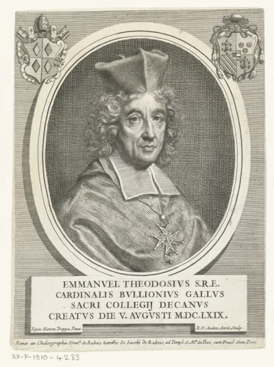 Portret van kardinaal Emmanuel Théodose de Bouillon